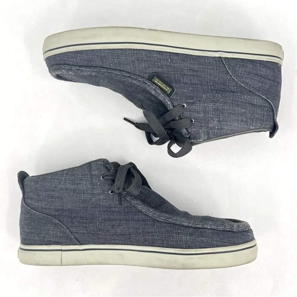 Lugz Men's Strider 2 Moc Toe Navy Blue Denim Canvas Chukka Sneaker Size 8